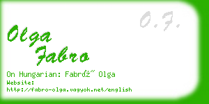 olga fabro business card